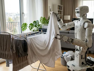 Domácí robot uklidí i pověsí prádlo. Test v Číně 2027