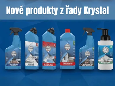 6 nových čisticích prostředků KRYSTAL: co přibývá do regálů v roce 2025?
